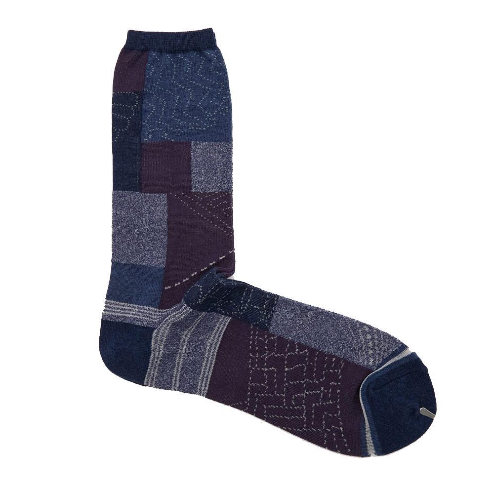144 Yarns Furoshiki Patchwork Socks 'Navy'