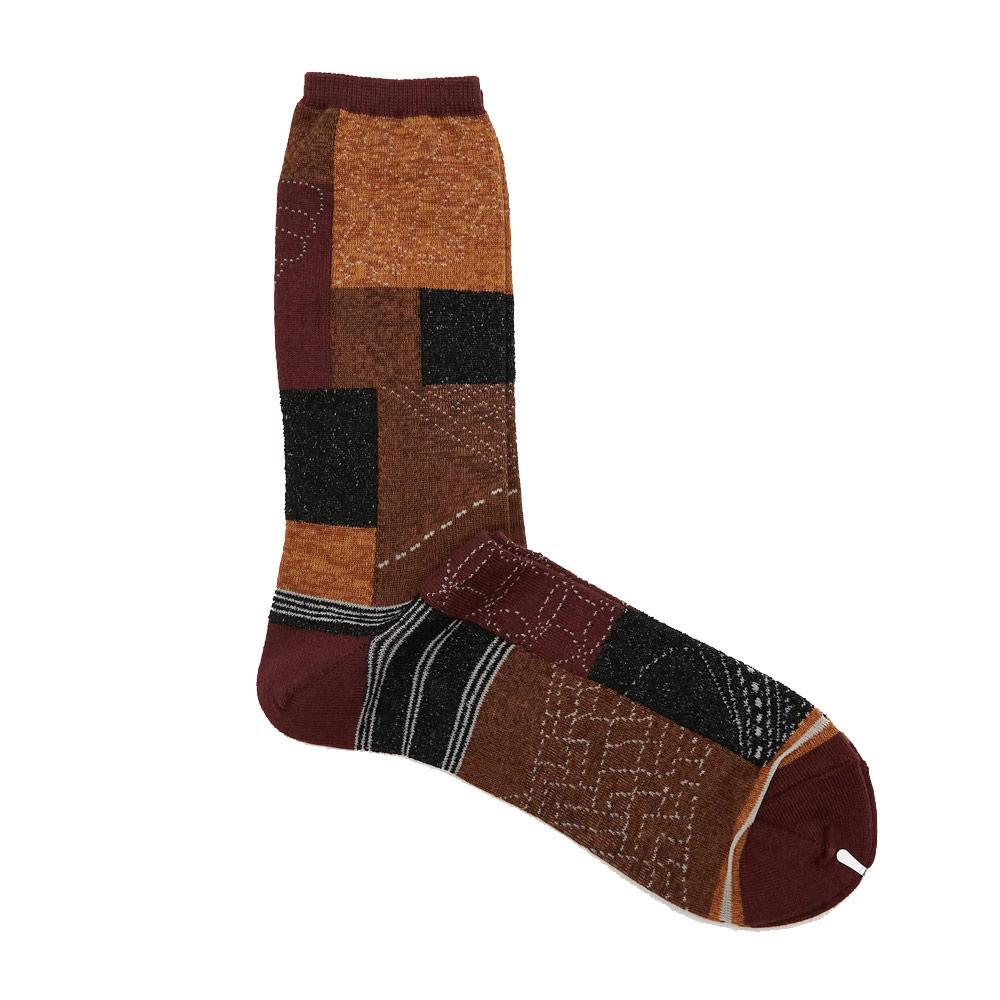 Kapital | 144 Yanrs Furoshiki Patchwork Socks 'Red' - Image 3