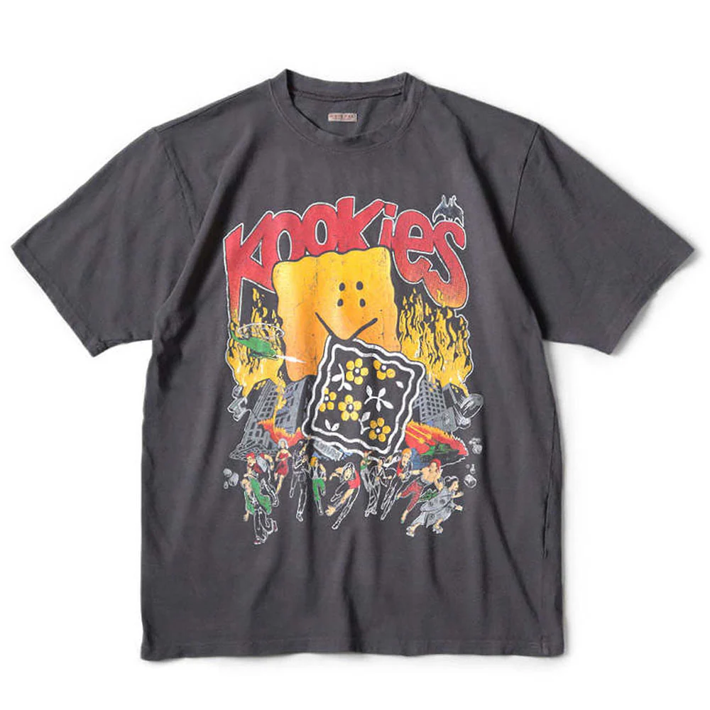 Kapital | 20/-Jersey Crew T-Shirts (Buster Peckish Bowy) 'Ink Black'