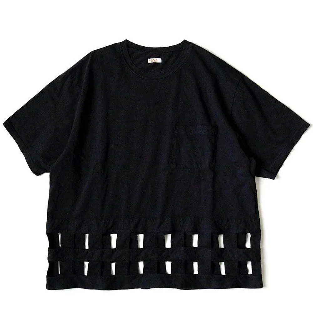 Kapital | 20 / -Jersey WINDOWPANE T-Shirt 'Black'