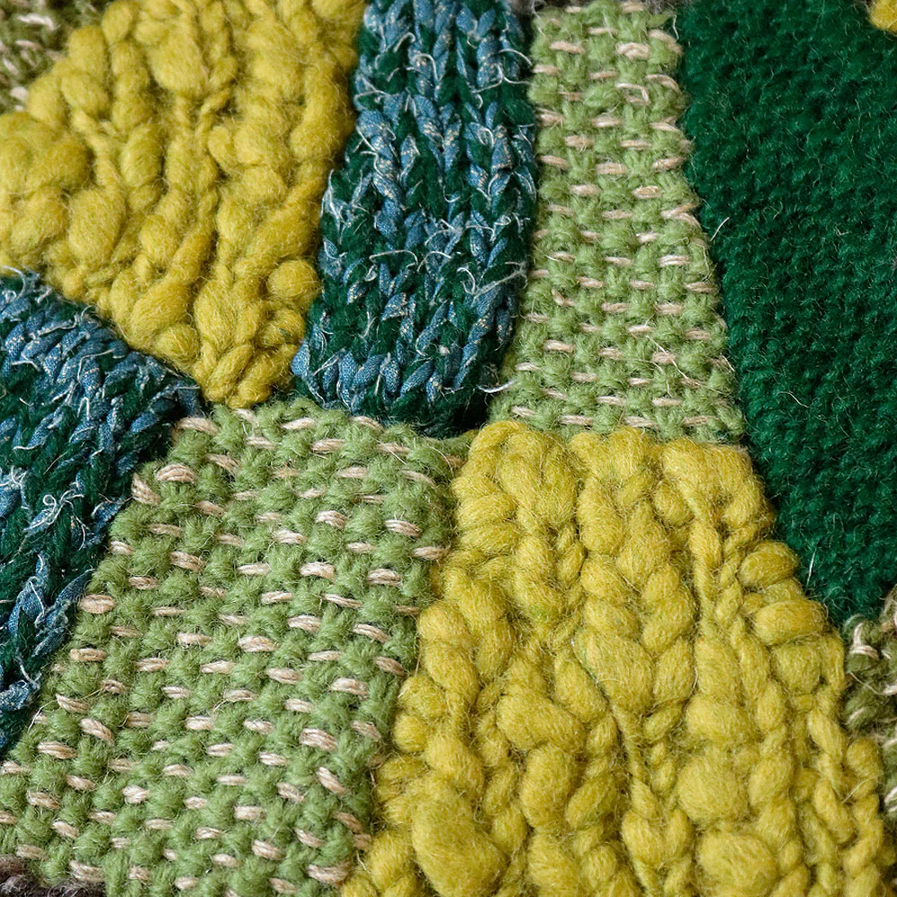Kapital | 3G Wool Hand Knit Tugihagi Crew Sweater 'Green' - Image 7