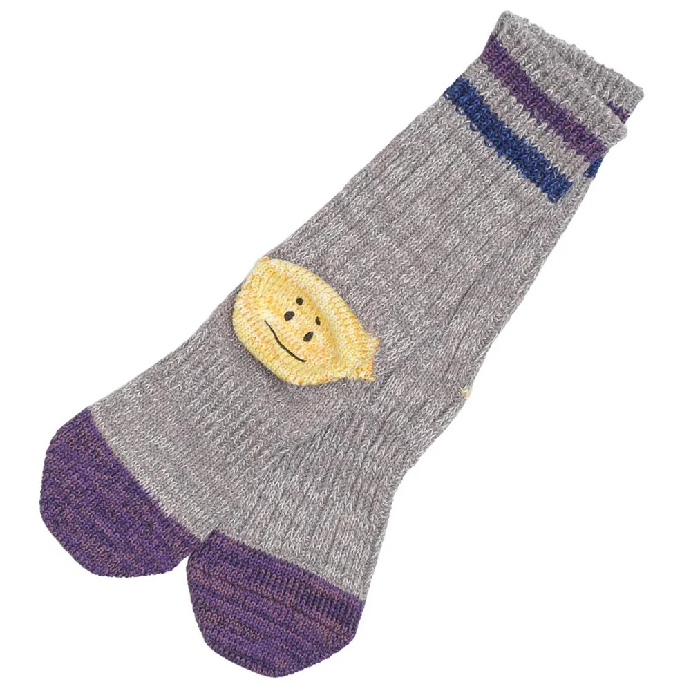 Kapital | 60Yarns Grandrelle Ivy Rainbowy Happy Heel-Hold Socks 'Gray'