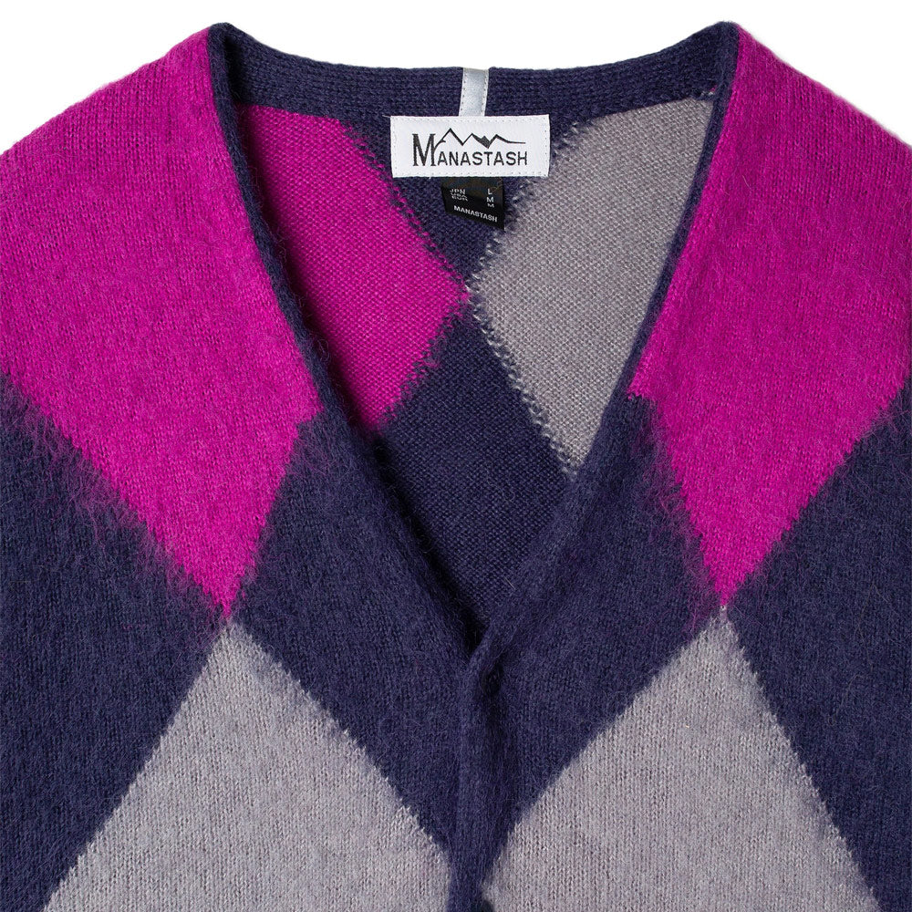 Manastash | Aberdeen Kurtigan Argyle Cardigan 'Navy' - Image 3