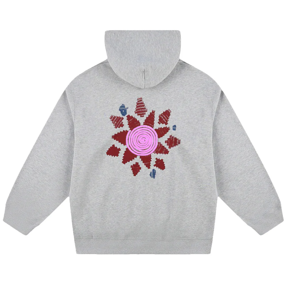 Alkhws Logo Hoodie Sweatshirt 'Grey' - Image 2