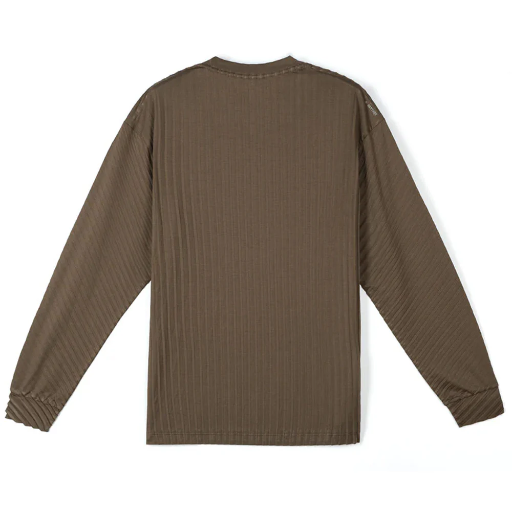 SATISFY | Auralite™ Pleated Long Tee 'Olive' - Image 2