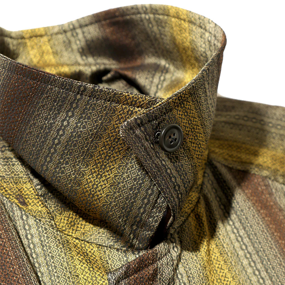 Rebuild by Needles | Balcollar Coat - Poly Ombre Stripe Jq. 'Beige / Brown' - Image 3
