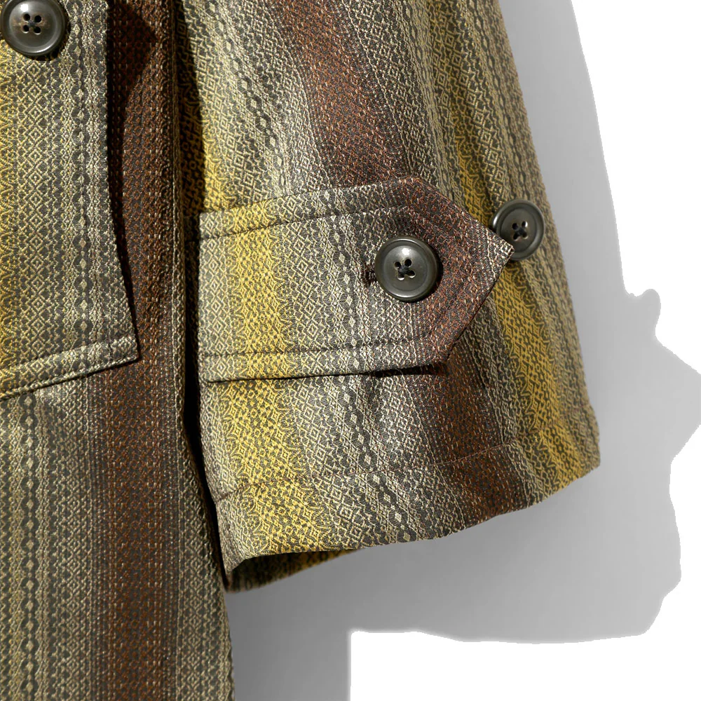 Rebuild by Needles | Balcollar Coat - Poly Ombre Stripe Jq. 'Beige / Brown' - Image 5