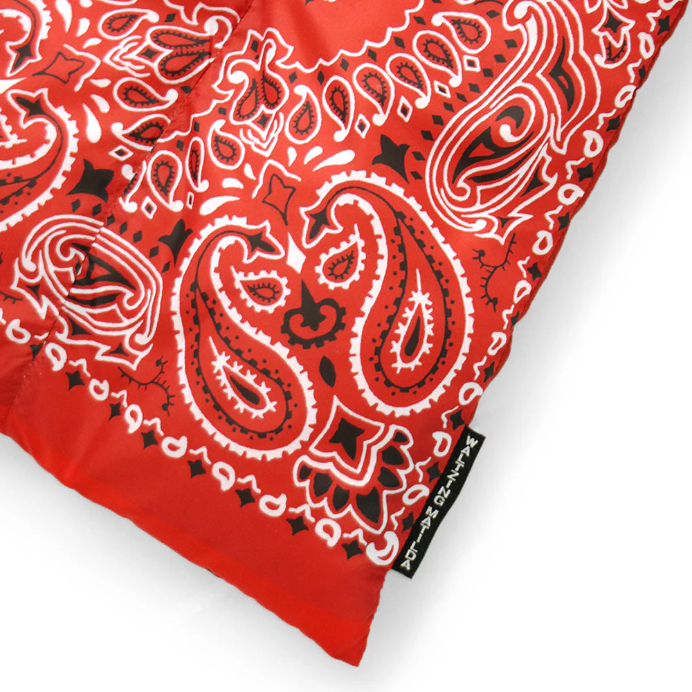Bandana Print Nylon Keel Weaving Scarf 'Red' - Image 4