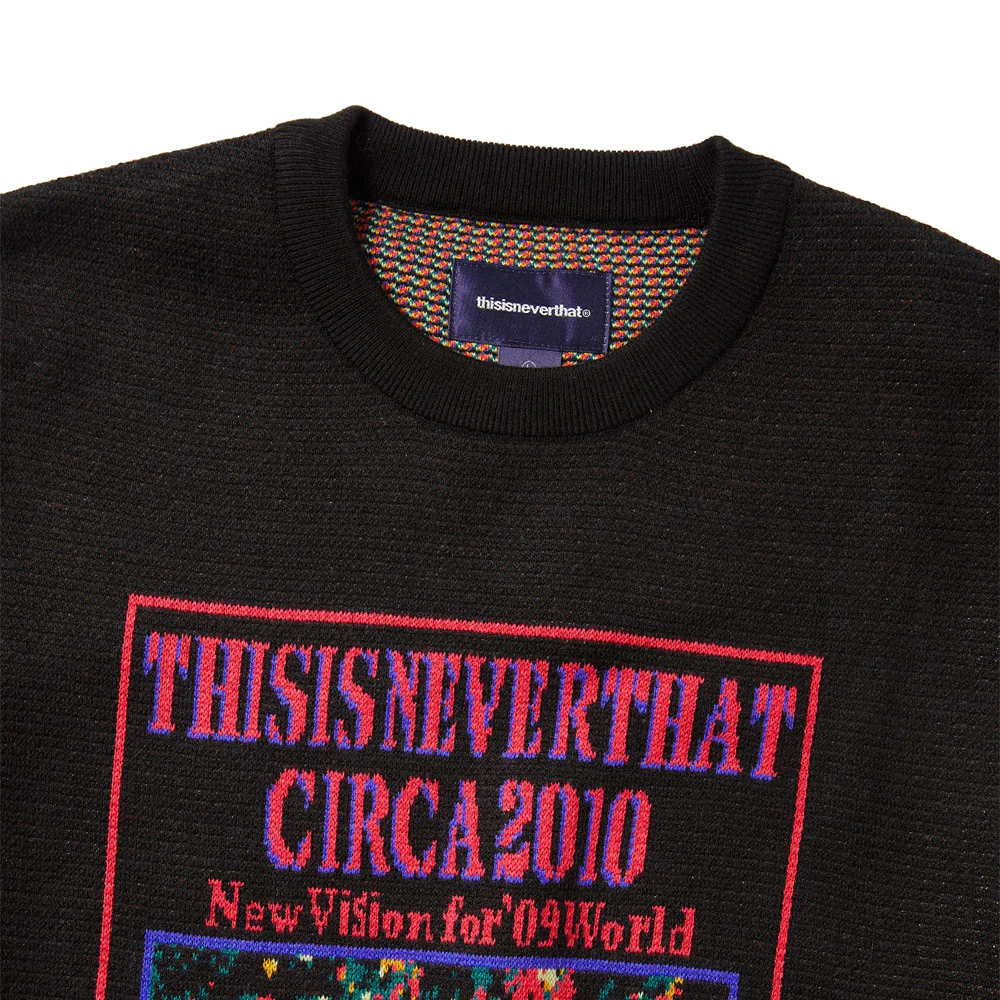 thisisneverthat | Basketball Hoop Knit Sweater 'Black' - Image 3