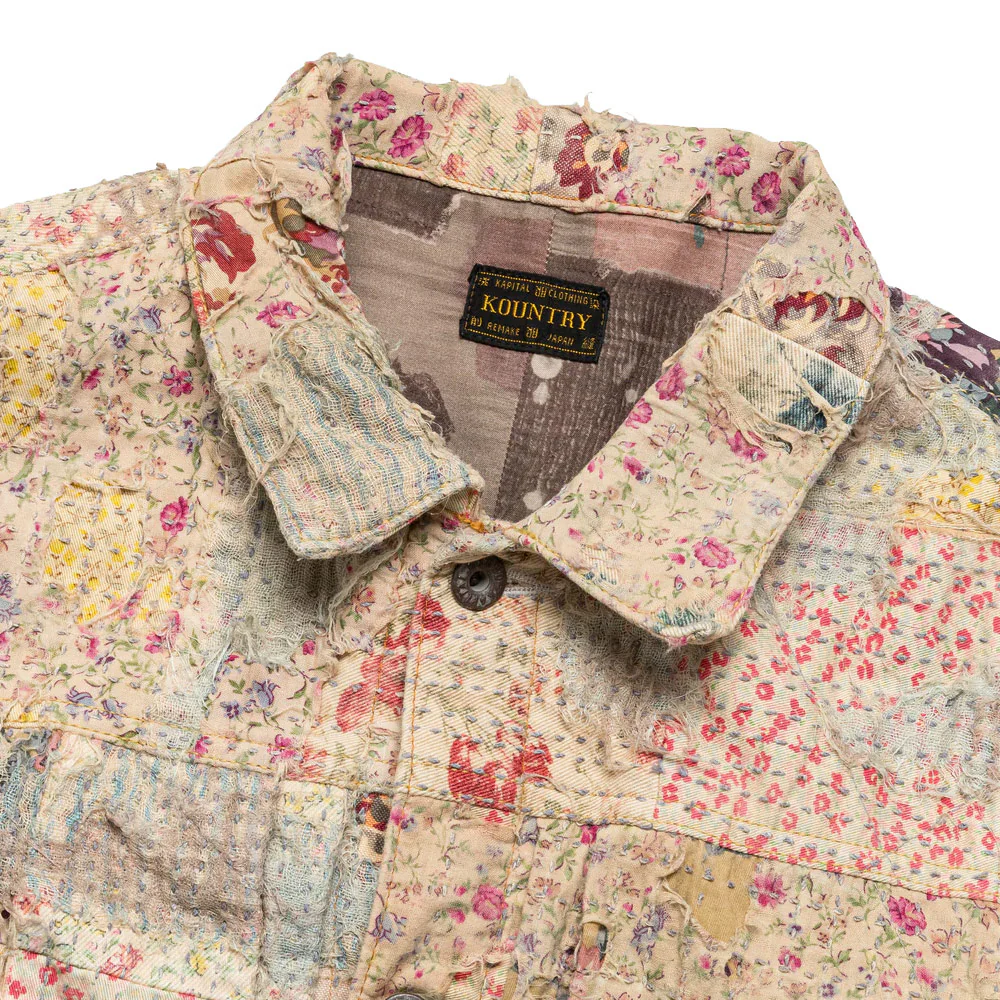 Kapital | Champetre Boro Spring Jacket 'Gray-Beige' - Image 2