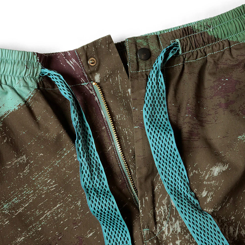 Kapital | Combed Burberry Brush-Camo Easy Pants 'Turquoise' - Image 5