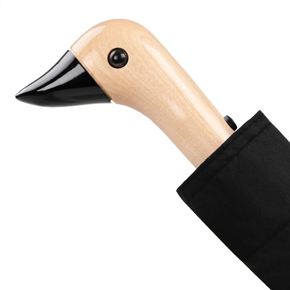 Compact Eco-Friendly Wind Resistant Umbrella 'Black' - Image 4