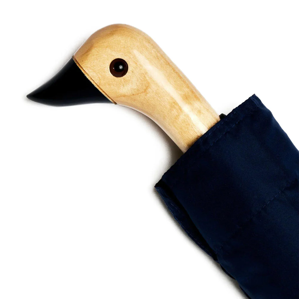 Compact Eco-Friendly Wind Resistant Umbrella 'Navy' - Image 2