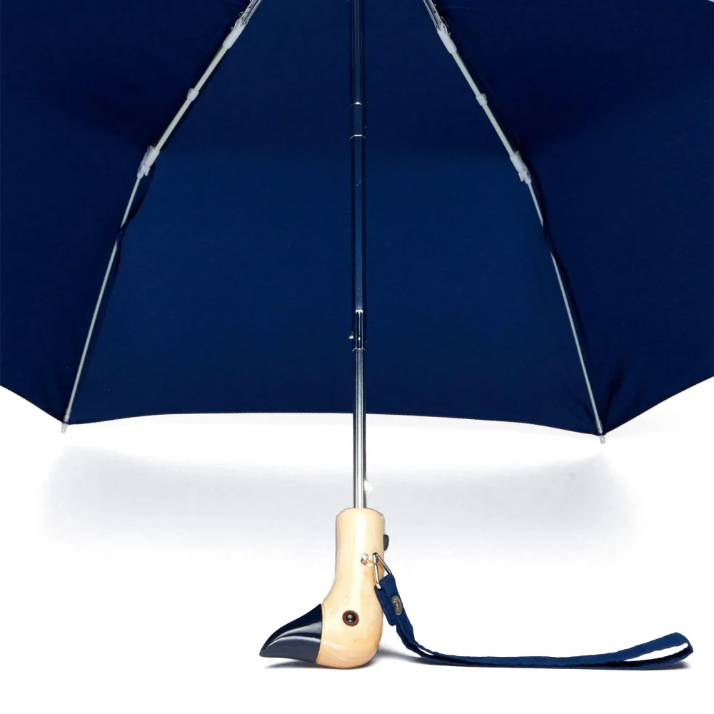 Compact Eco-Friendly Wind Resistant Umbrella 'Navy' - Image 4