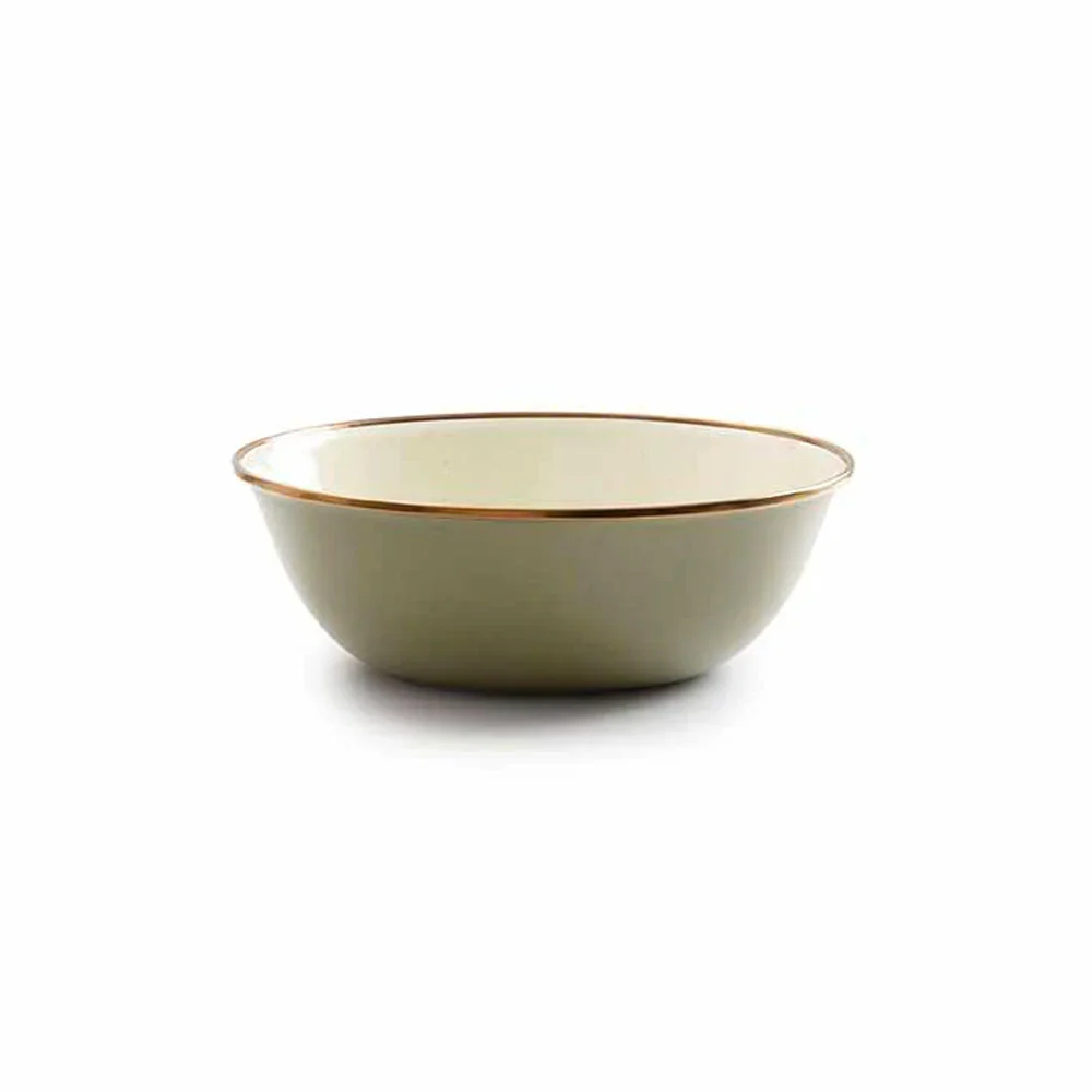 Barebones | Enamel 2-Tone Bowl Set 'Olive Drab' - Image 7