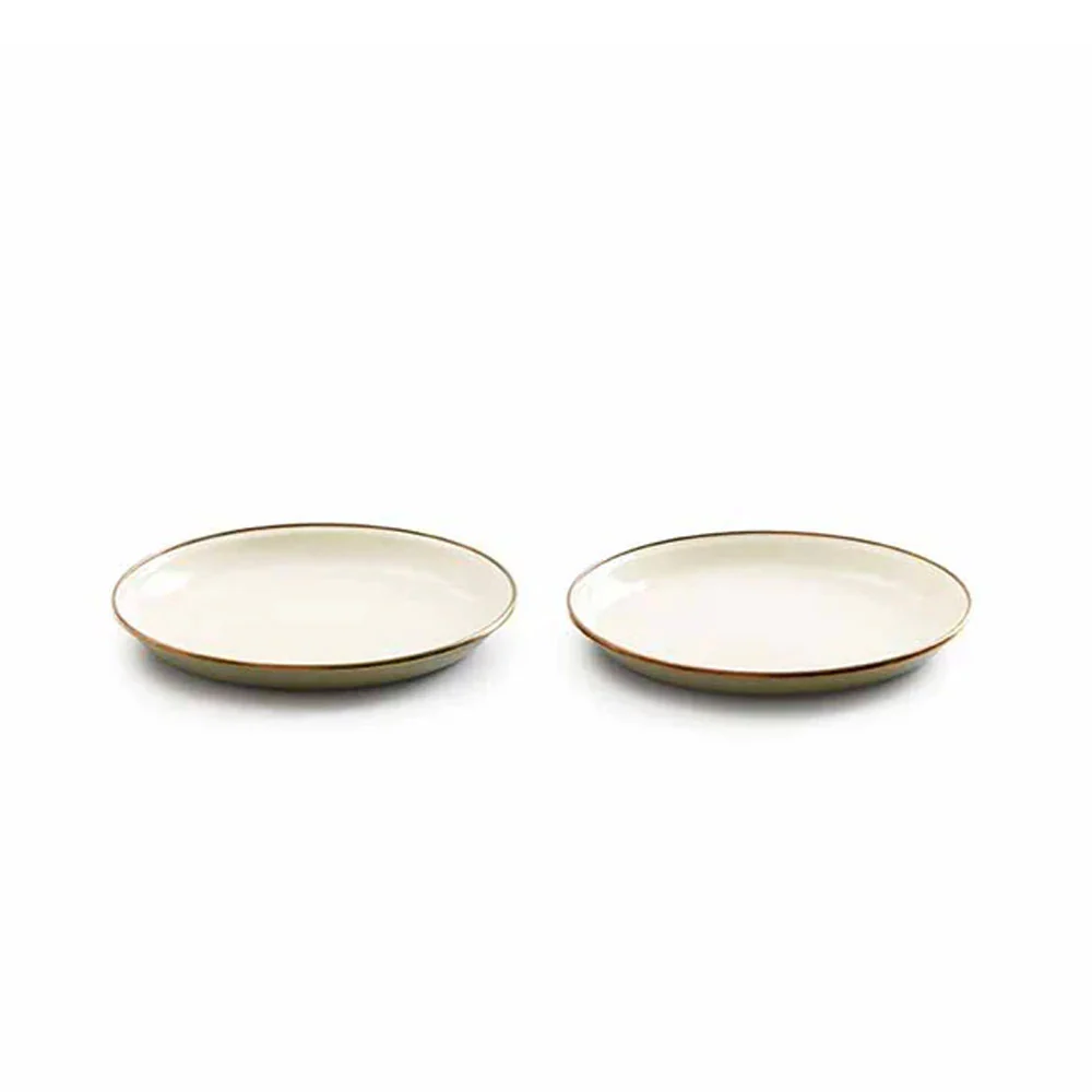 Barebones | Enamel 2-Tone Deep Plate Set 'Olive Drab' - Image 4