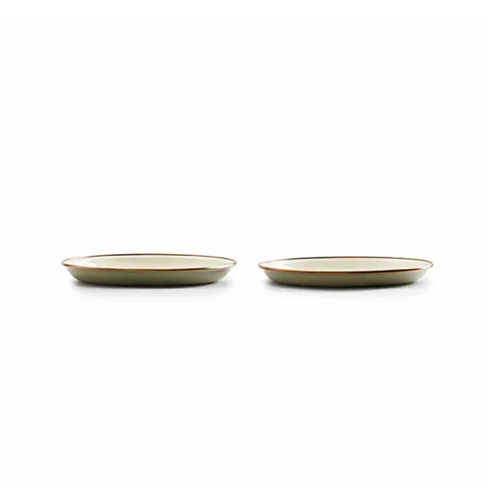 Barebones | Enamel 2-Tone Deep Plate Set 'Olive Drab' - Image 5