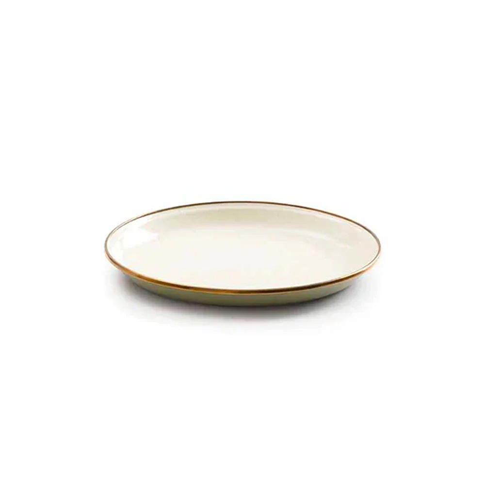 Enamel 2-Tone Salad Plate Set 'Olive Drab' - Image 7