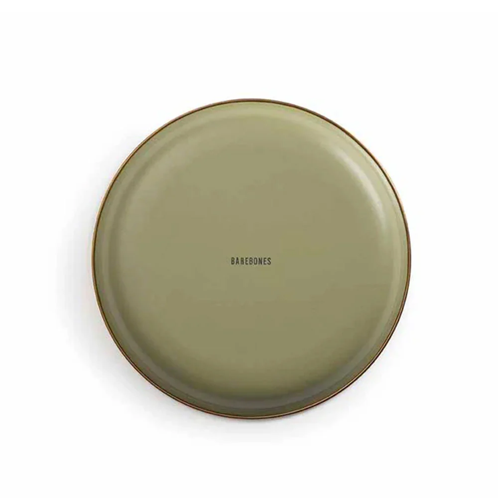 Enamel 2-Tone Salad Plate Set 'Olive Drab' - Image 9