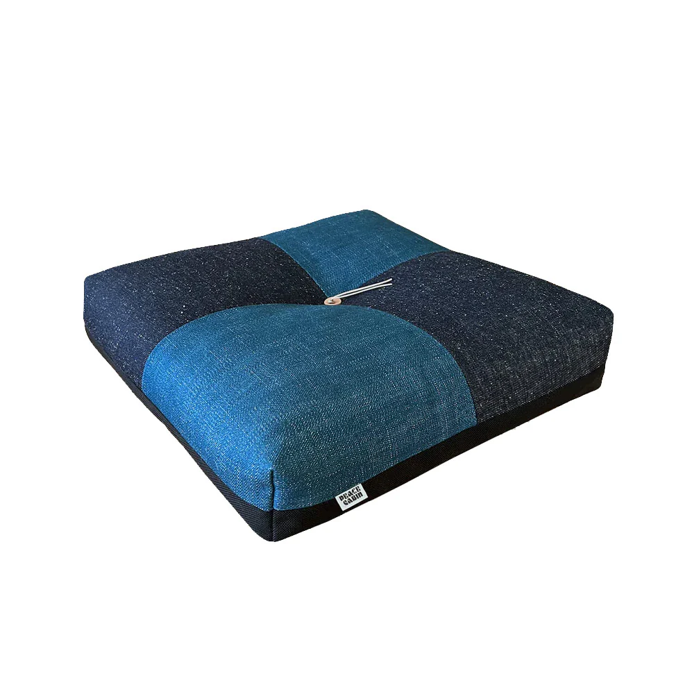 Froebel Cushion Patchwork 'Denim / Denim Quadrant' - Image 2