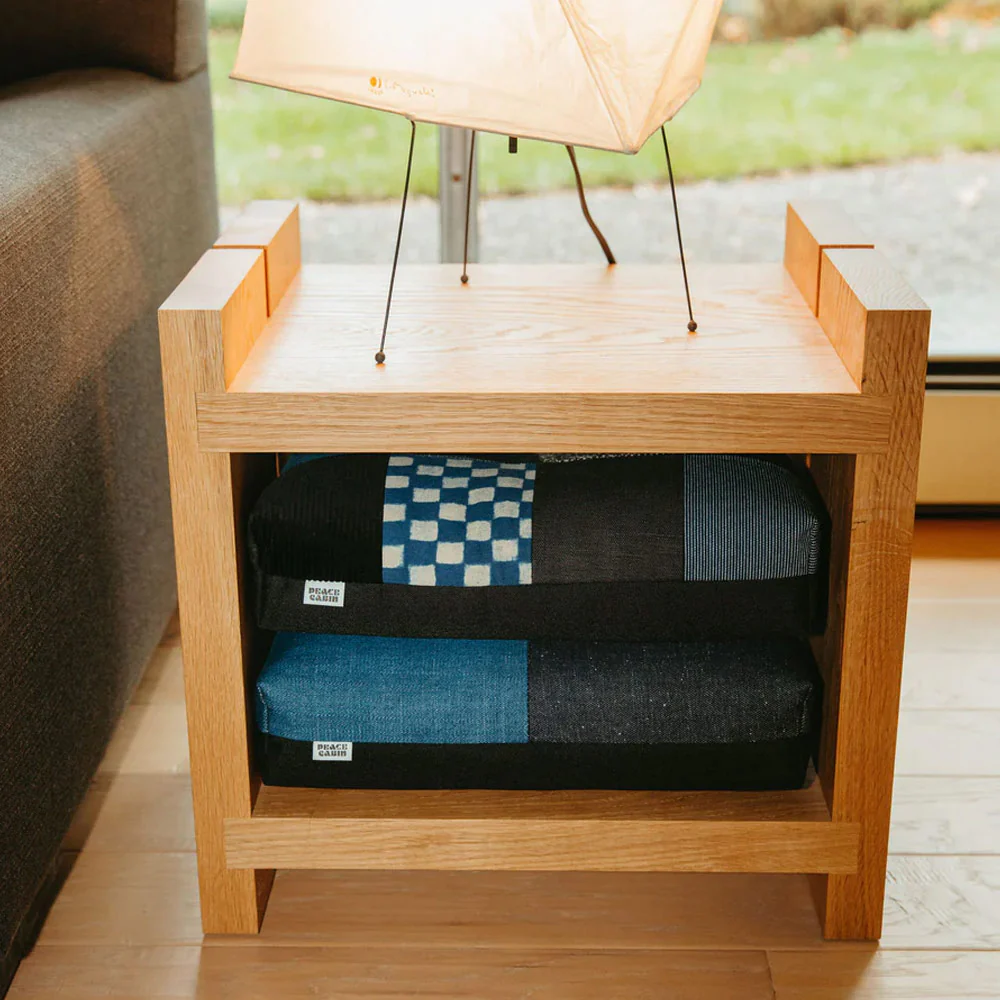 Froebel Cushion Patchwork 'Denim / Denim Quadrant' - Image 4