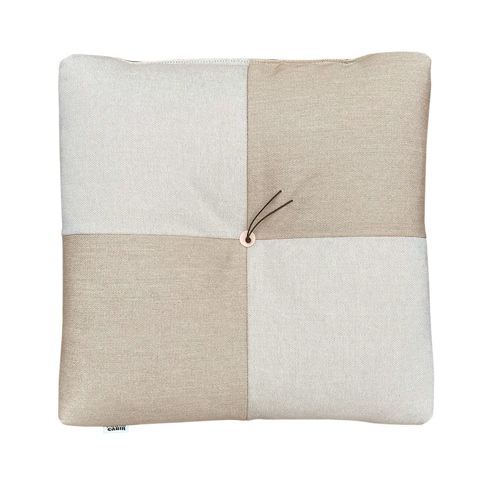 Froebel Cushion Patchwork 'Limestone / Chalk'
