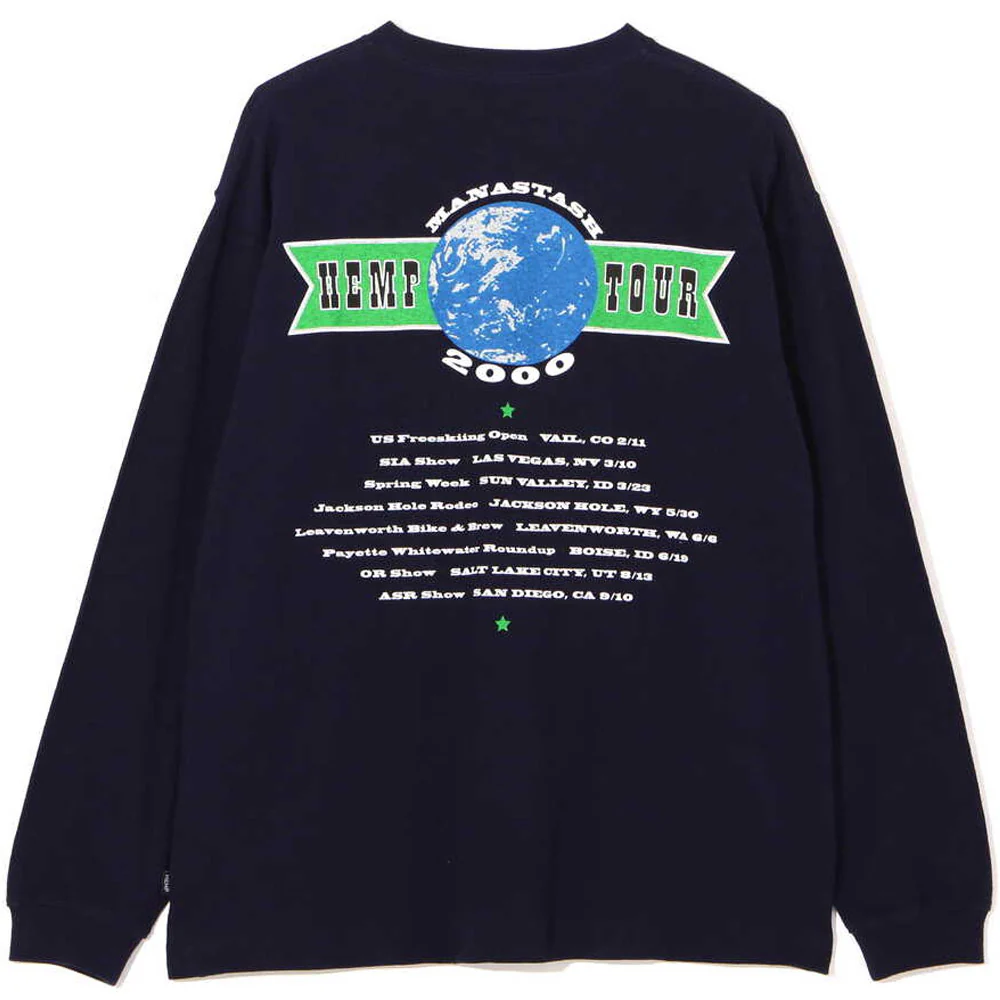 Manastash | Hemp Long Sleeve Tee Hemp Tour 2000 'Navy' - Image 2
