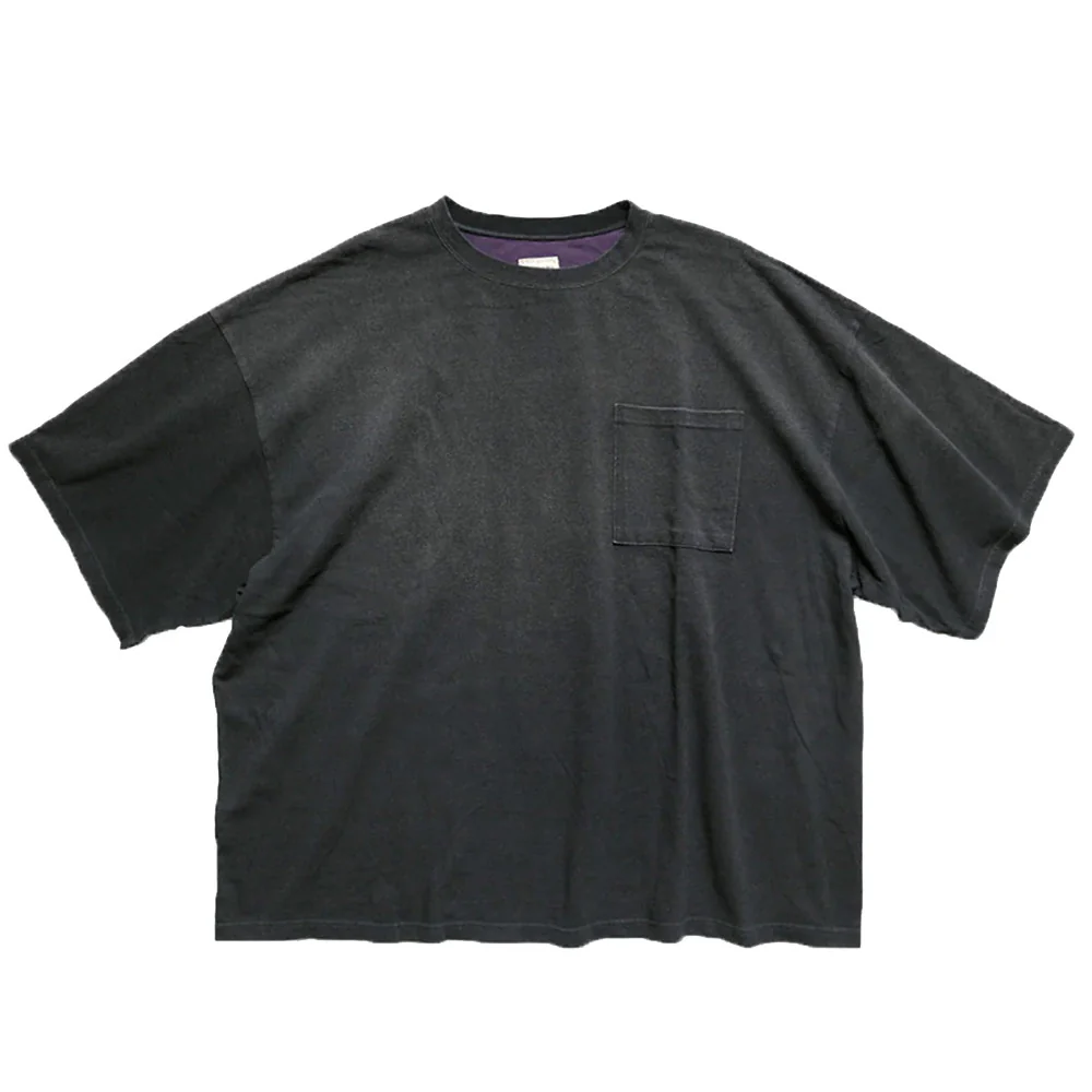Kapital | Jersey 2Tones Big Pocket T-Shirts (Bone) 'Black / Purple'
