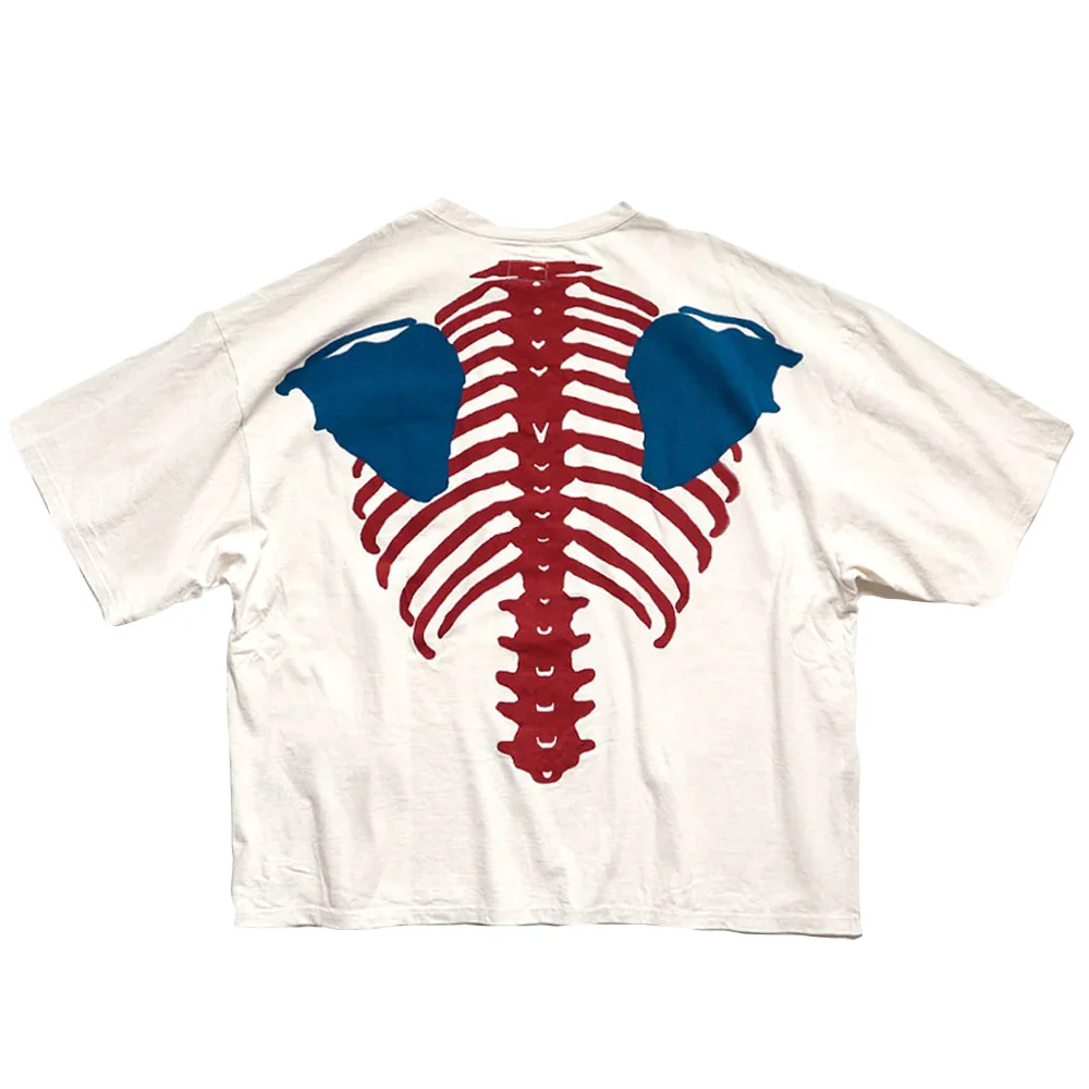 Kapital | Jersey 2Tones Big Pocket T-Shirts (Bone) 'Trico' - Image 2