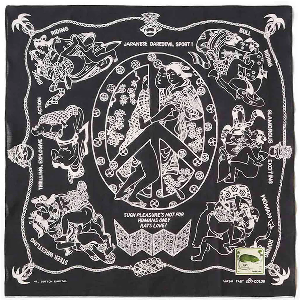 Fastcolor Selvedge Bandana (Yobai) 'Black'