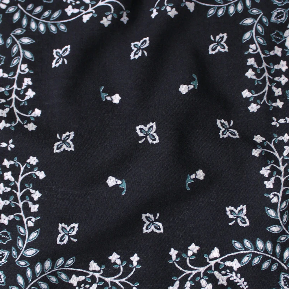 Fastcolor Selvedge Bandanna (Churchill Garden) 'Black' - Image 2