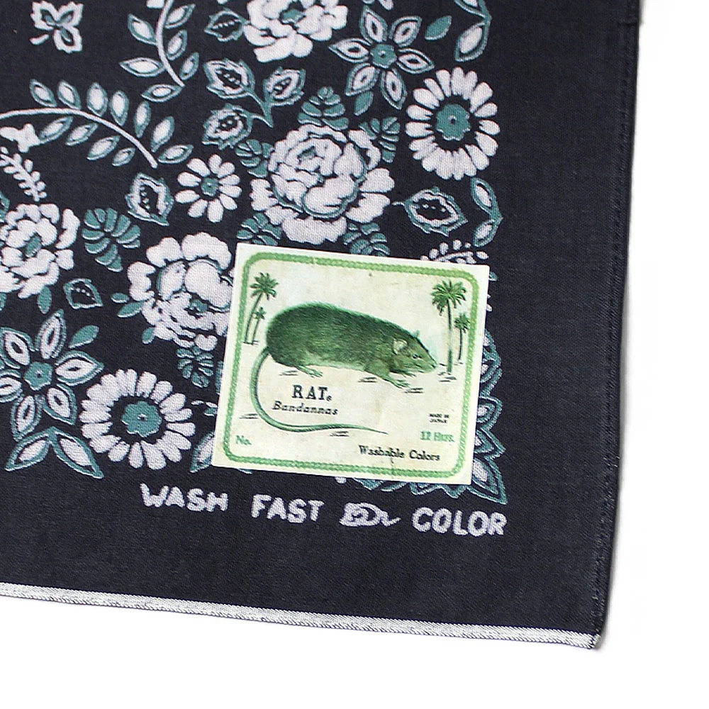 Fastcolor Selvedge Bandanna (Churchill Garden) 'Black' - Image 3