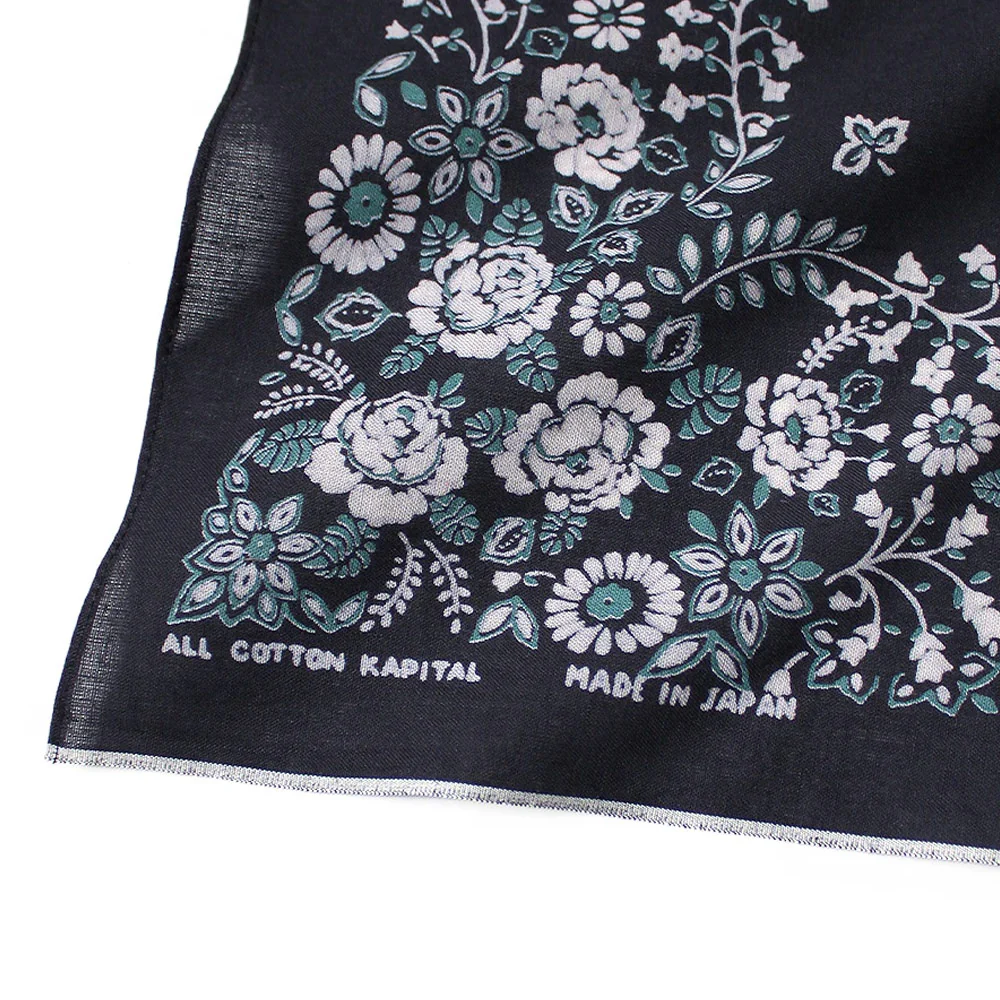 Fastcolor Selvedge Bandanna (Churchill Garden) 'Black' - Image 4