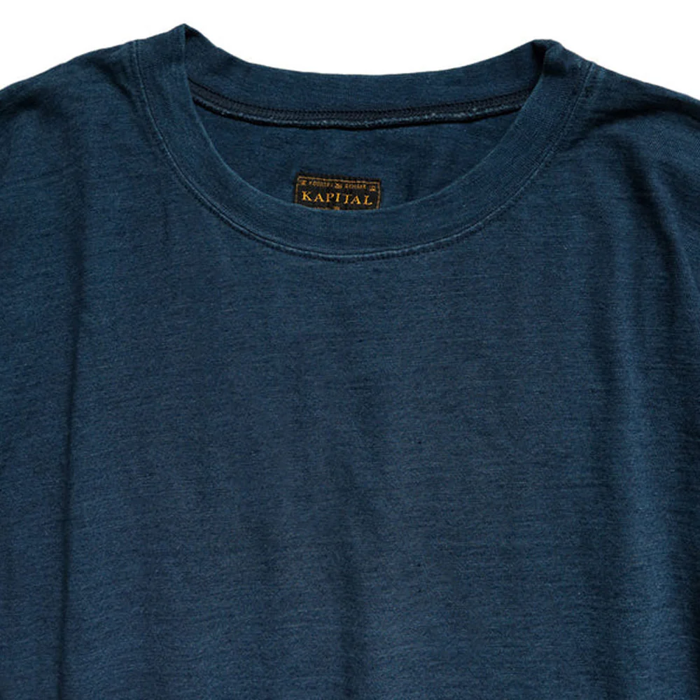 Kapital | Idg Jersey Huge-T (Furoshiki Embroidery) 'Indigo' - Image 3