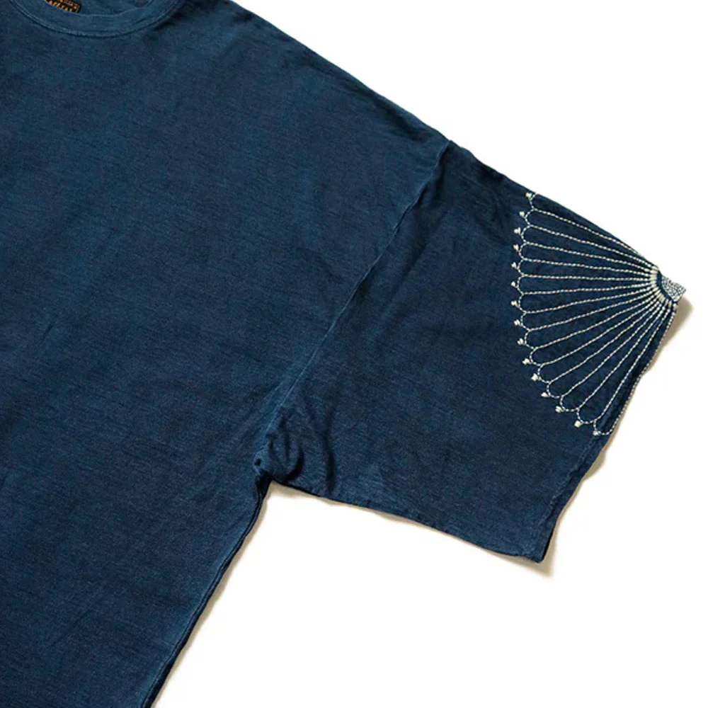 Kapital | Idg Jersey Huge-T (Furoshiki Embroidery) 'Indigo' - Image 4