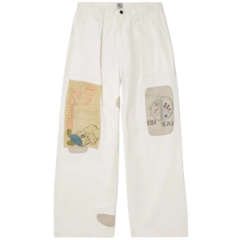 Rough-Face Twill Fatigue Baggy Pants (Rushweek 'Ecru'