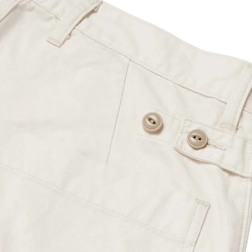 Rough-Face Twill Fatigue Baggy Pants (Rushweek 'Ecru' - Image 3
