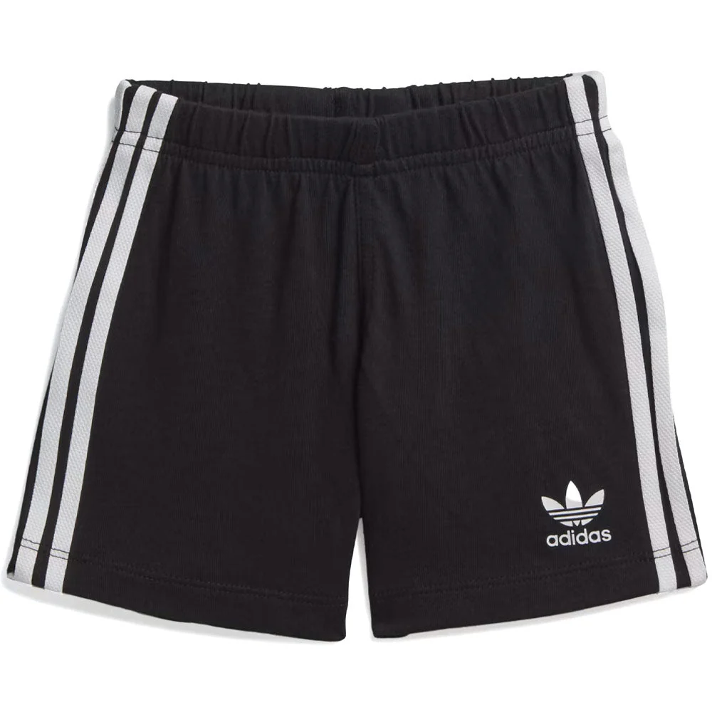 Kid's Trefoil Shorts Tee Short Sleeve Set 'White / Black' - Image 4