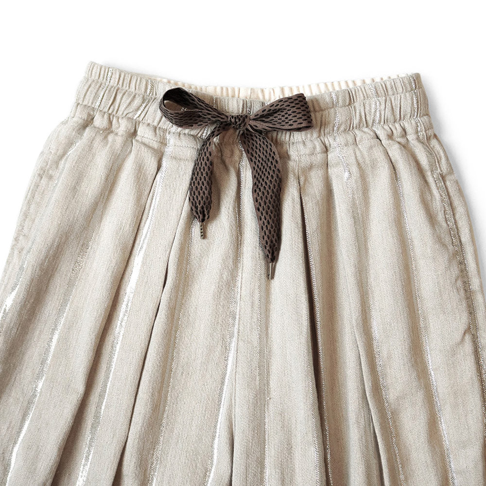 Kapital | Linen Glitter Phillies Stripe Rude Baggy Pants 'Ecru' - Image 4