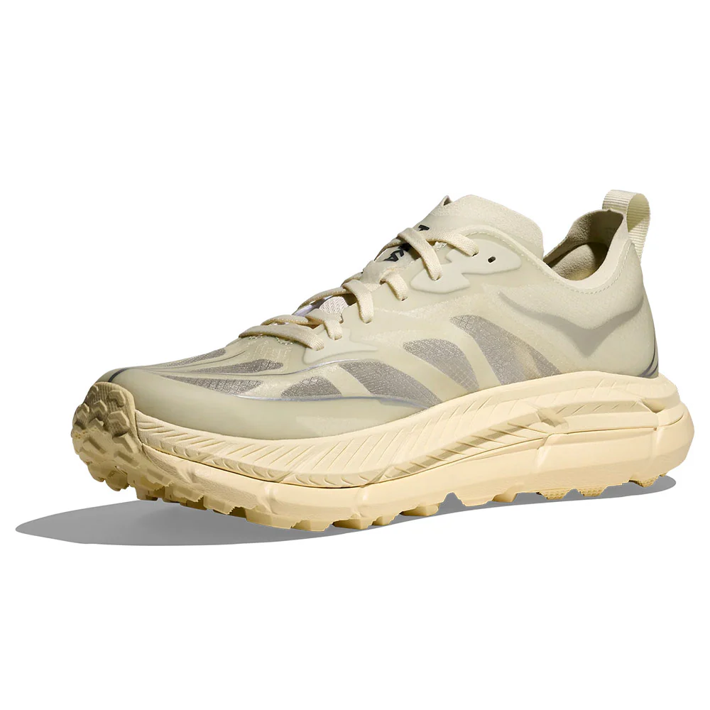 HOKA | Mafate Speed 4 Lite Shoes 'Truffle Salt / Vintage Yellow' - Image 3