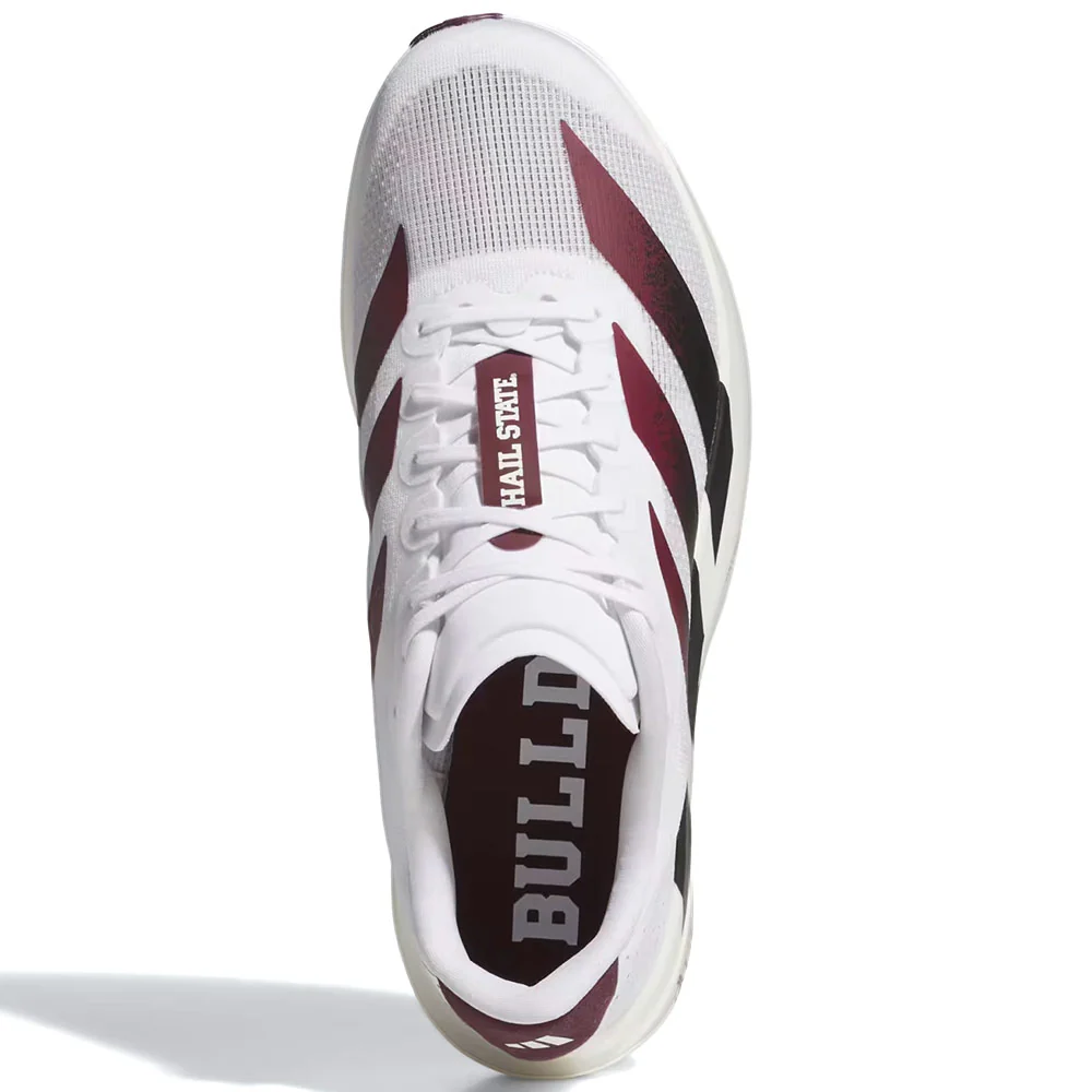Ncaa x Mississippi St Bulldogs Adizero EVO SL Shoes 'Cloud White / Core Black / Team Maroon' - Image 2