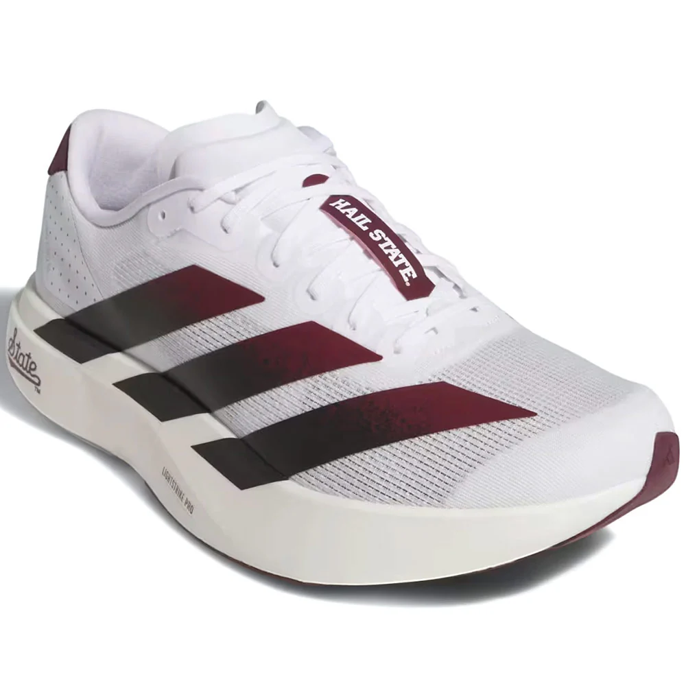 Ncaa x Mississippi St Bulldogs Adizero EVO SL Shoes 'Cloud White / Core Black / Team Maroon' - Image 4