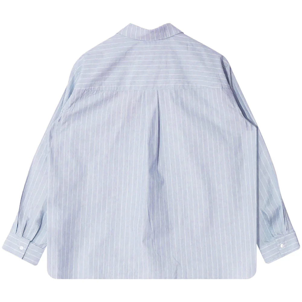 Adish | Nafnuf Logo Cotton Striped Shirt 'Light Blue' - Image 2