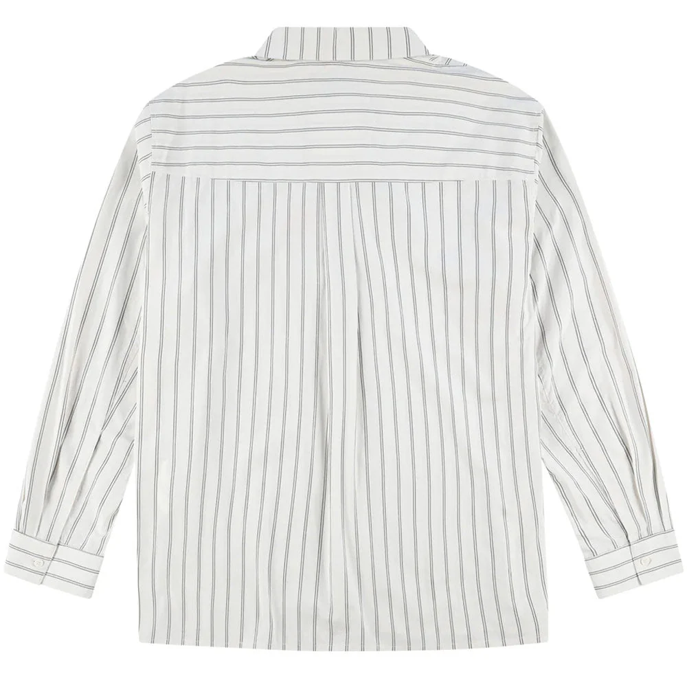 Adish | Nafnuf Logo Cotton Striped Shirt 'Off White' - Image 2
