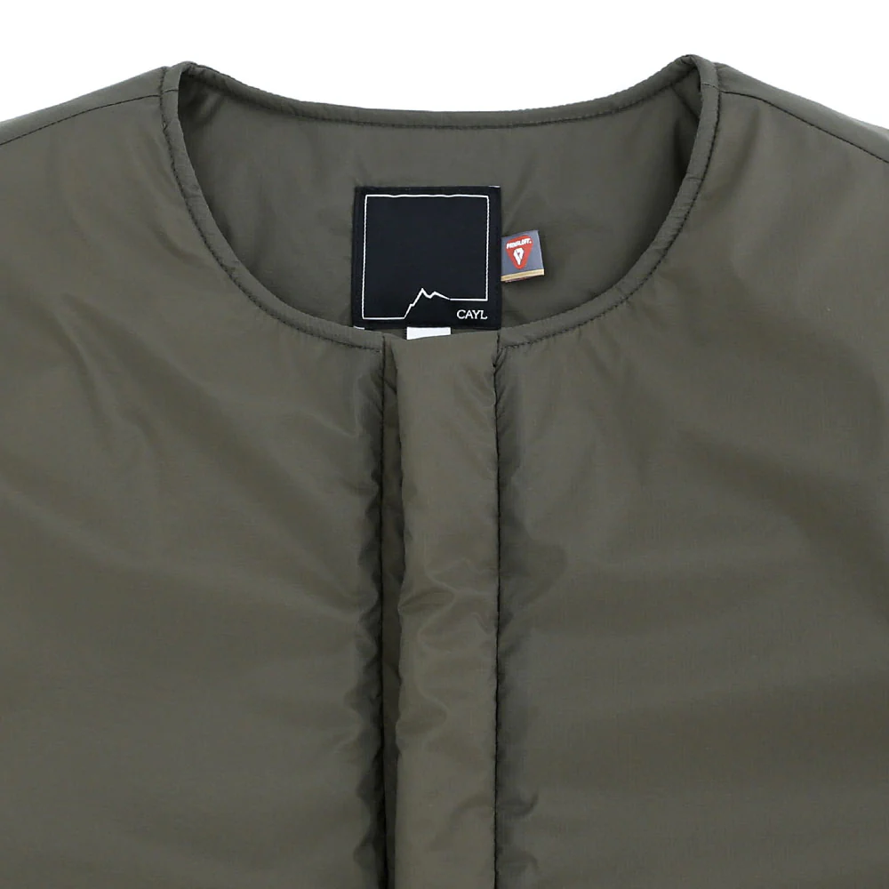 Primaloft Collarless Jacket 'Khaki' - Image 2
