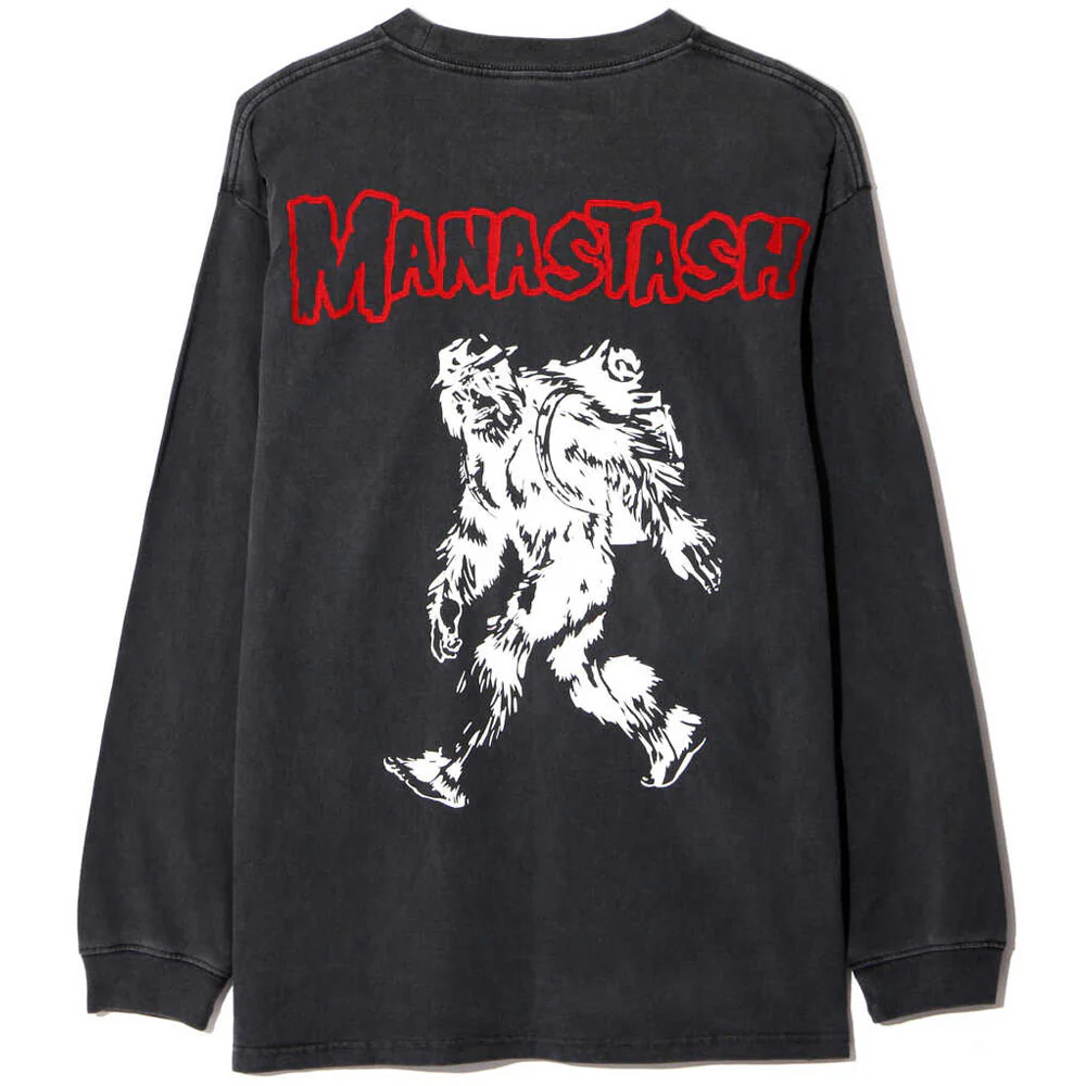 Pumice Long Sleeve Tee Big Foot 'Black' - Image 2