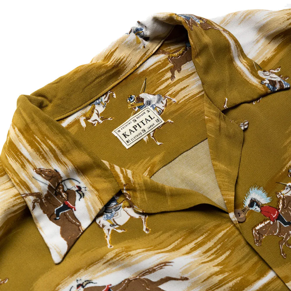 Kapital | Rayon Kamikaze Aloha Shirt 'Gold' - Image 3