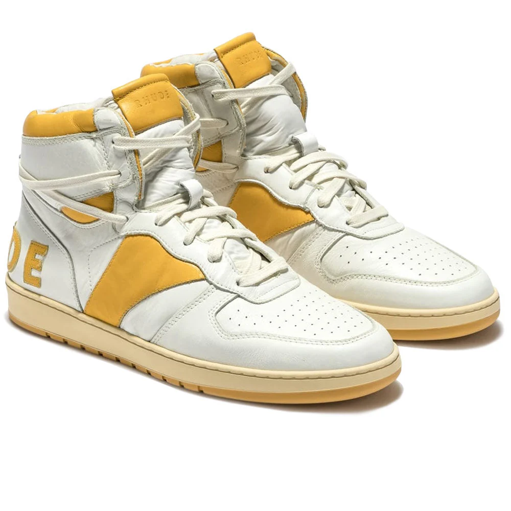 Rhecess HI Sneakers 'White / Mustard' - Image 2