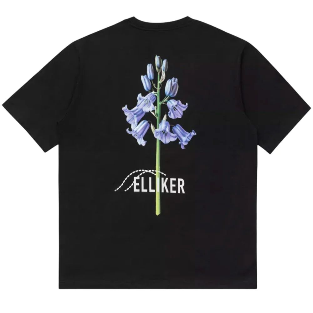 Rill Bluebell Print Short Sleeve T-Shirt 'Black' - Image 2