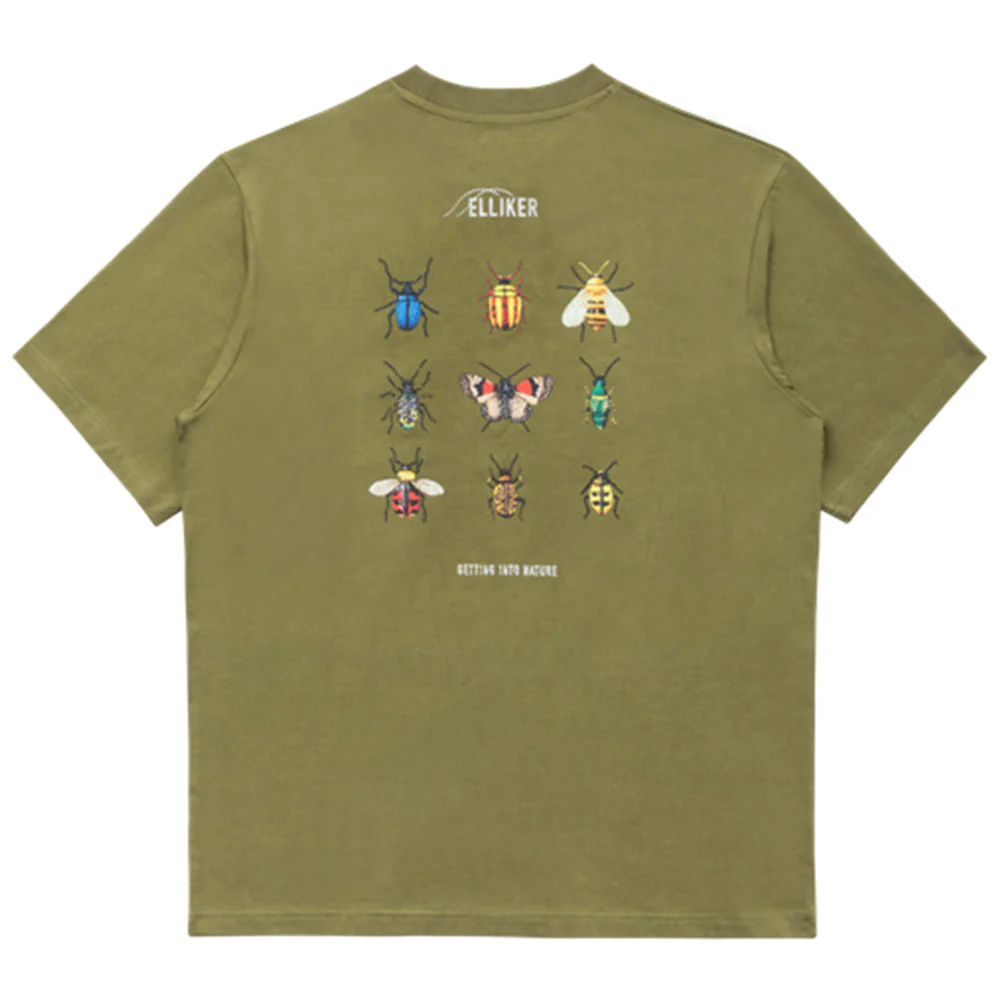 ELLIKER | Rill Bug Print Short Sleeve T-Shirt 'Khaki' - Image 2